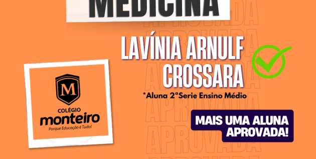 Uma história inspiradora: aluna da 2ª Série Ensino Médio é aprovada em Medicina!